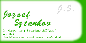 jozsef sztankov business card
